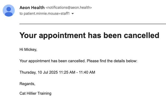 email cancel